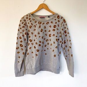 Scotch & Soda | Women's Gray Leopard Print Sweatshirt | Size M